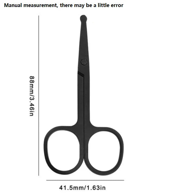 Mini Stainless Steel Nose Hair Scissors with Round Safety Tip