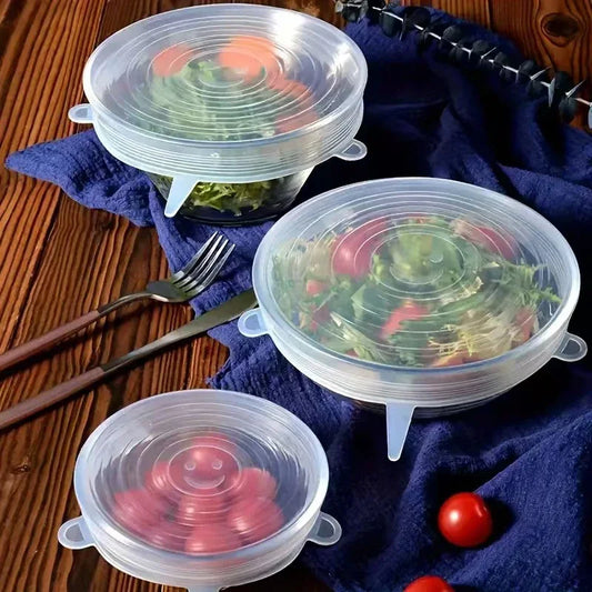 Silicone Stretch Lids - 6-Piece Reusable Food Storage Covers
