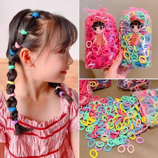 Nylon Mini Elastic Hair Ties, Assorted Packs