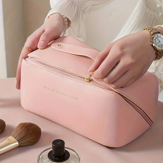 Zip-Closure Makeup Bag for Travel