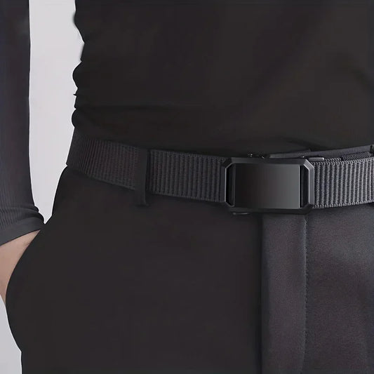 Automatic Buckle Canvas Tactical Belt for Men