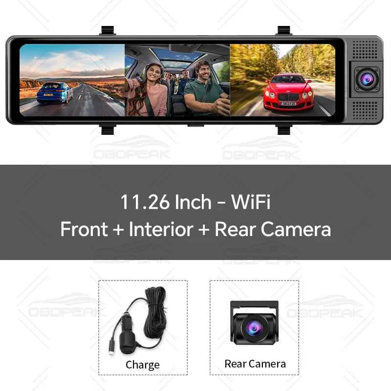 H330 3-Channel 4K Dash Cam with WiFi, GPS, and Night Vision - Flexivo