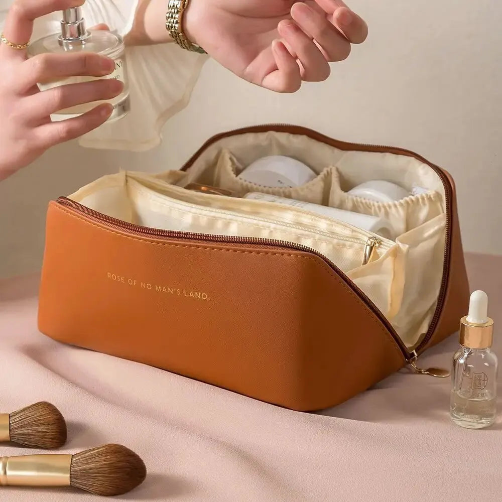 Zip-Closure Makeup Bag for Travel