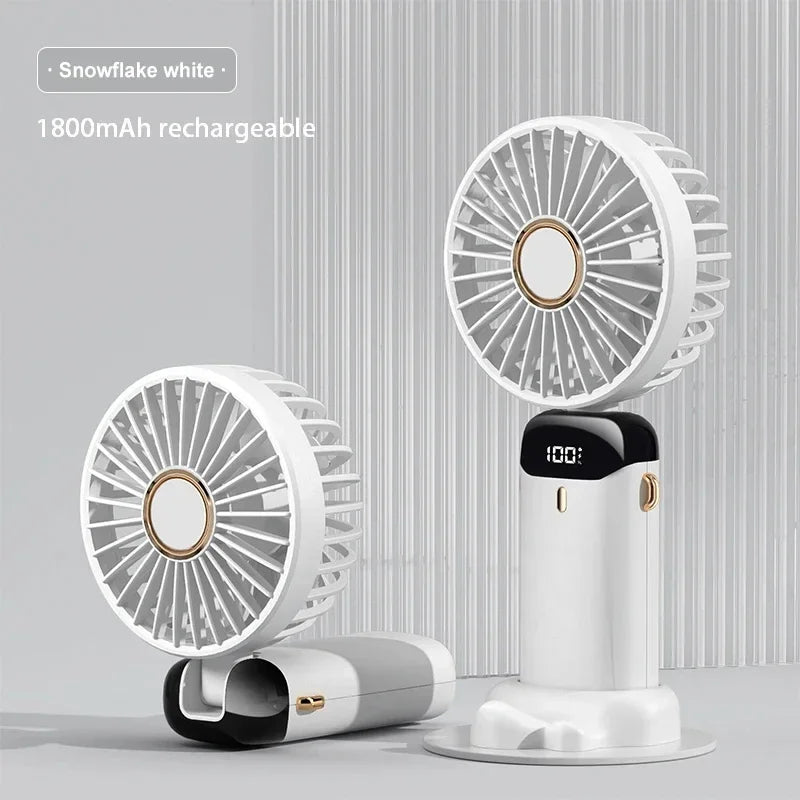 5-Speed Rechargeable Folding Handheld Fan
