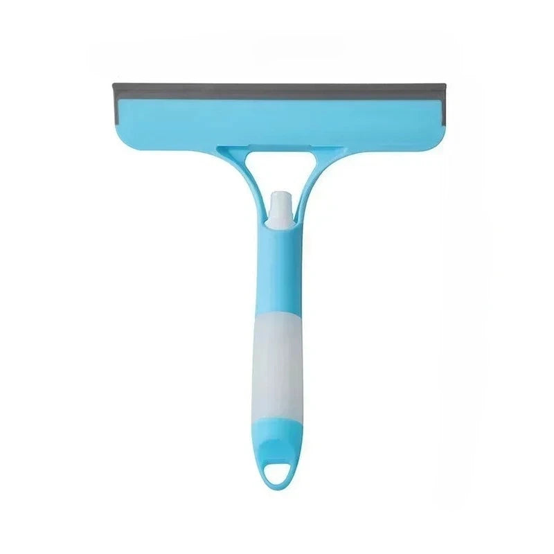 3-in-1 Glass Wiper with Spray Bottle — Scrub, Spray & Squeegee