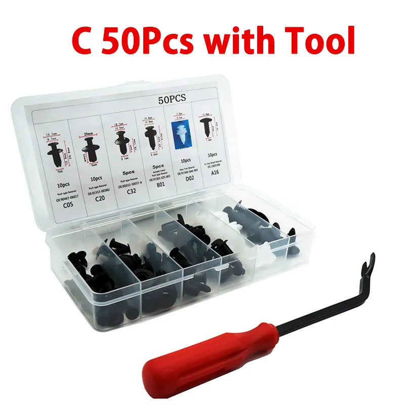 Car Trim Retainer Clips, 50 or 100 Pieces