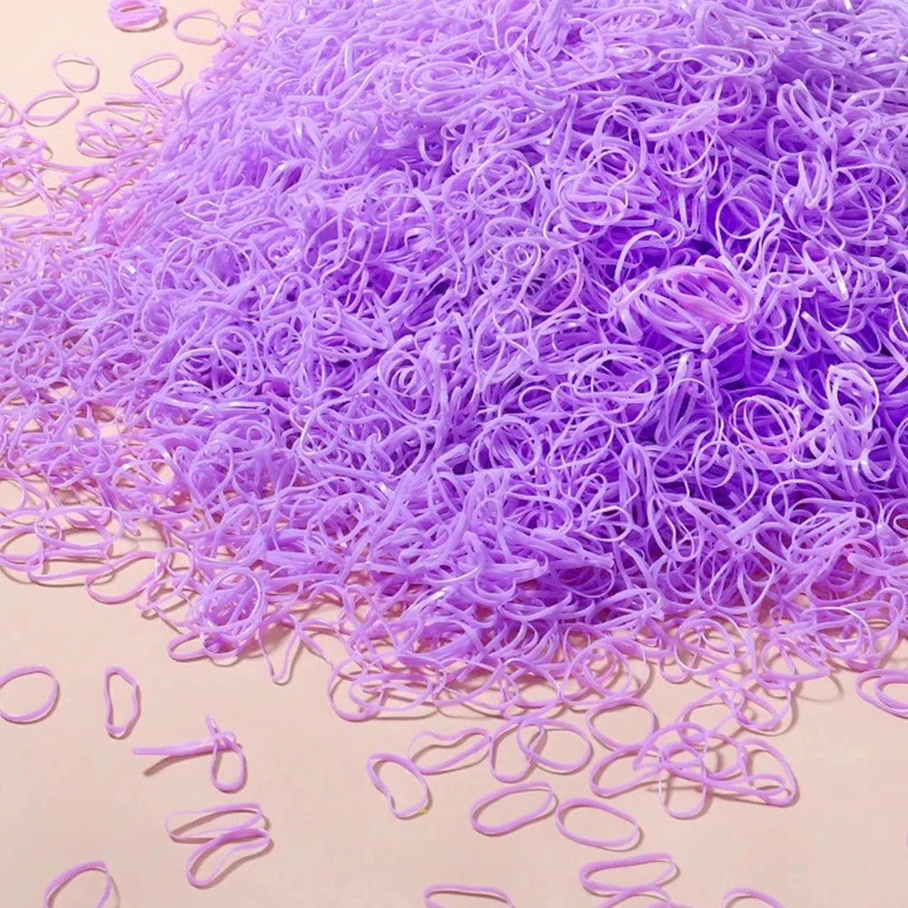 Mini Rubber Hair Ties, 500–2,000 Pack
