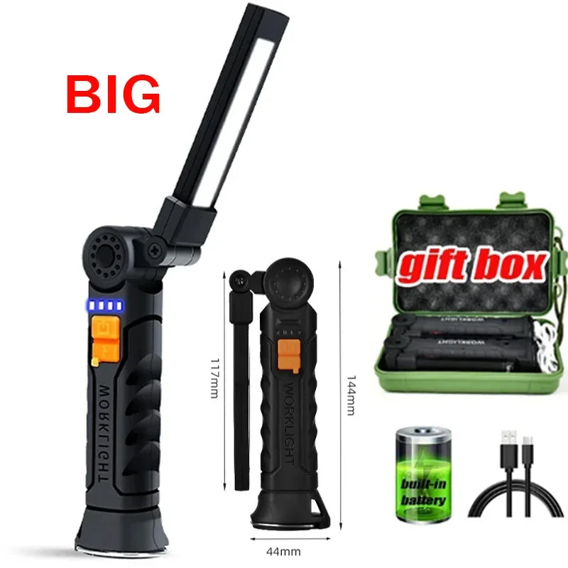 USB Rechargeable Magnetic LED Work Light