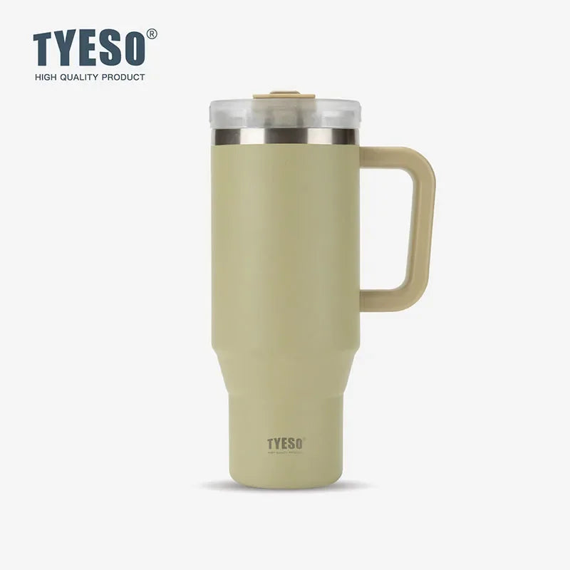 Vacuum Insulated Travel Mug with Straw & Handle for Ultimate Convenience - Flexivo