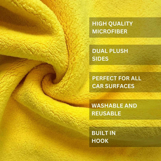 6 PCS 600GSM Microfiber Car Cleaning Cloth Professional Wiping Towel Accessories - Flexivo