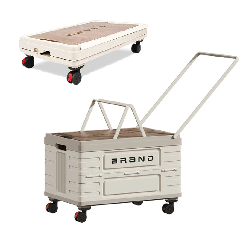 360° Rotating Foldable Storage Cart with 4 Silent Wheels
