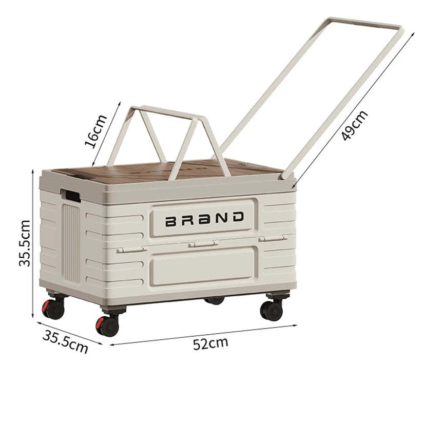 360° Rotating Foldable Storage Cart with 4 Silent Wheels