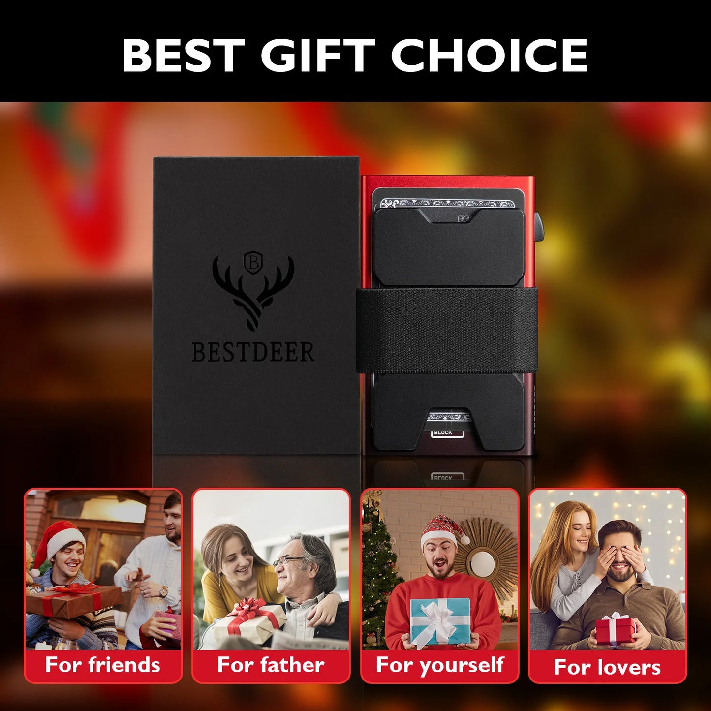 IWANTIT Slim Pop-Up Wallet - RFID Blocking Minimalist Card Holder