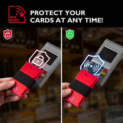 IWANTIT Slim Pop-Up Wallet - RFID Blocking Minimalist Card Holder