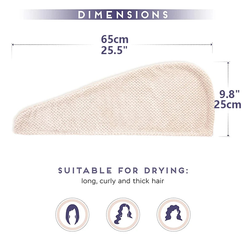 Textured Hair Towel Wrap with Button Fastening