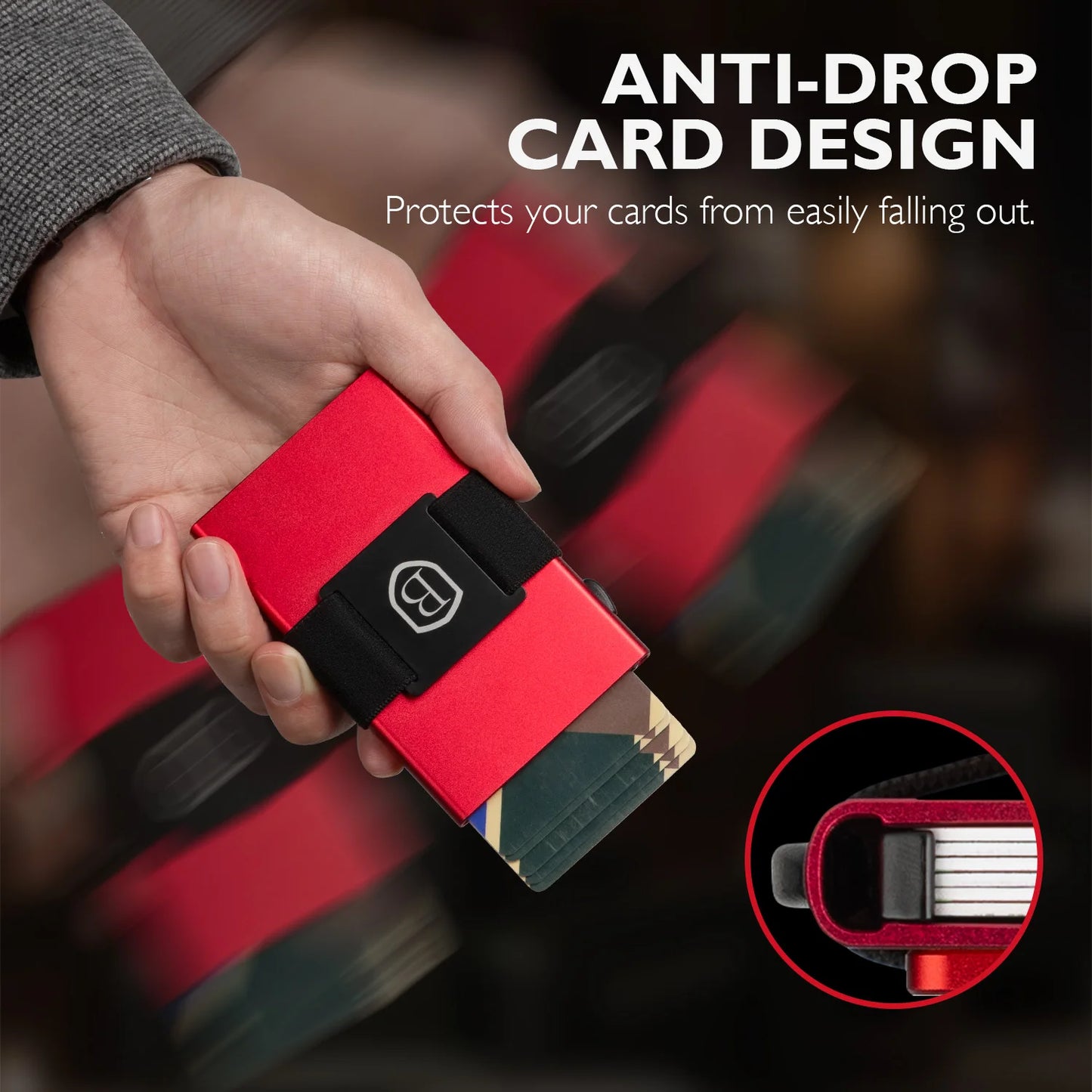 IWANTIT Slim Pop-Up Wallet - RFID Blocking Minimalist Card Holder