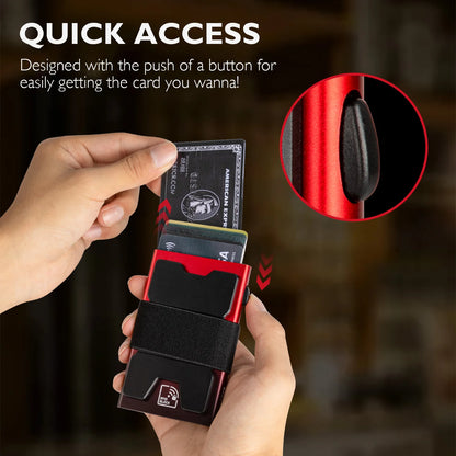 IWANTIT Slim Pop-Up Wallet - RFID Blocking Minimalist Card Holder