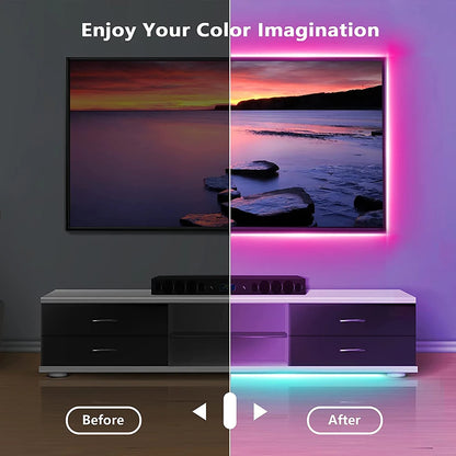 5V USB RGB LED Strip Light with Bluetooth Control