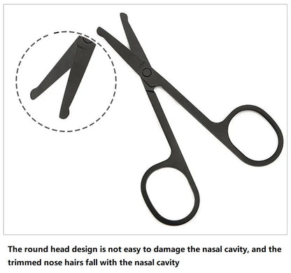 Mini Stainless Steel Nose Hair Scissors with Round Safety Tip