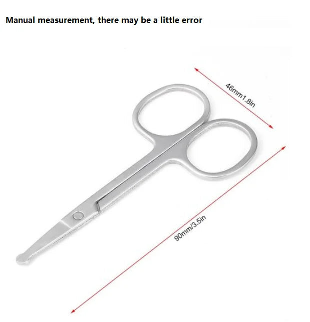 Mini Stainless Steel Nose Hair Scissors with Round Safety Tip