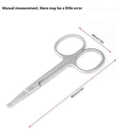 Mini Stainless Steel Nose Hair Scissors with Round Safety Tip