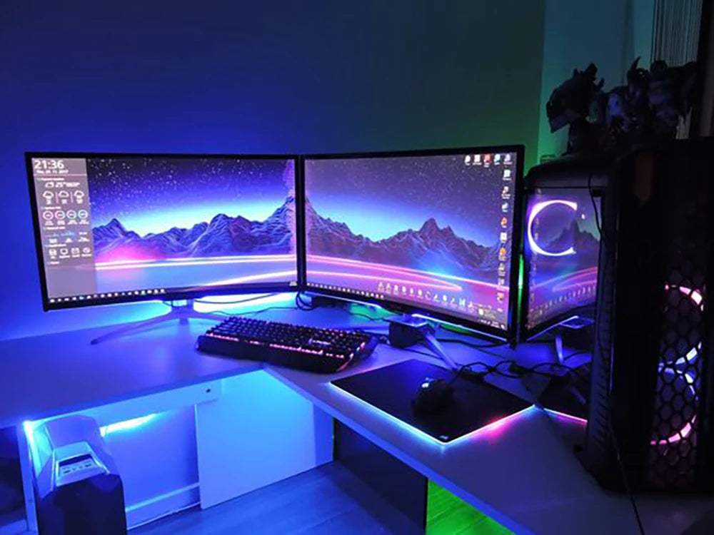 5V USB RGB LED Strip Light with Bluetooth Control