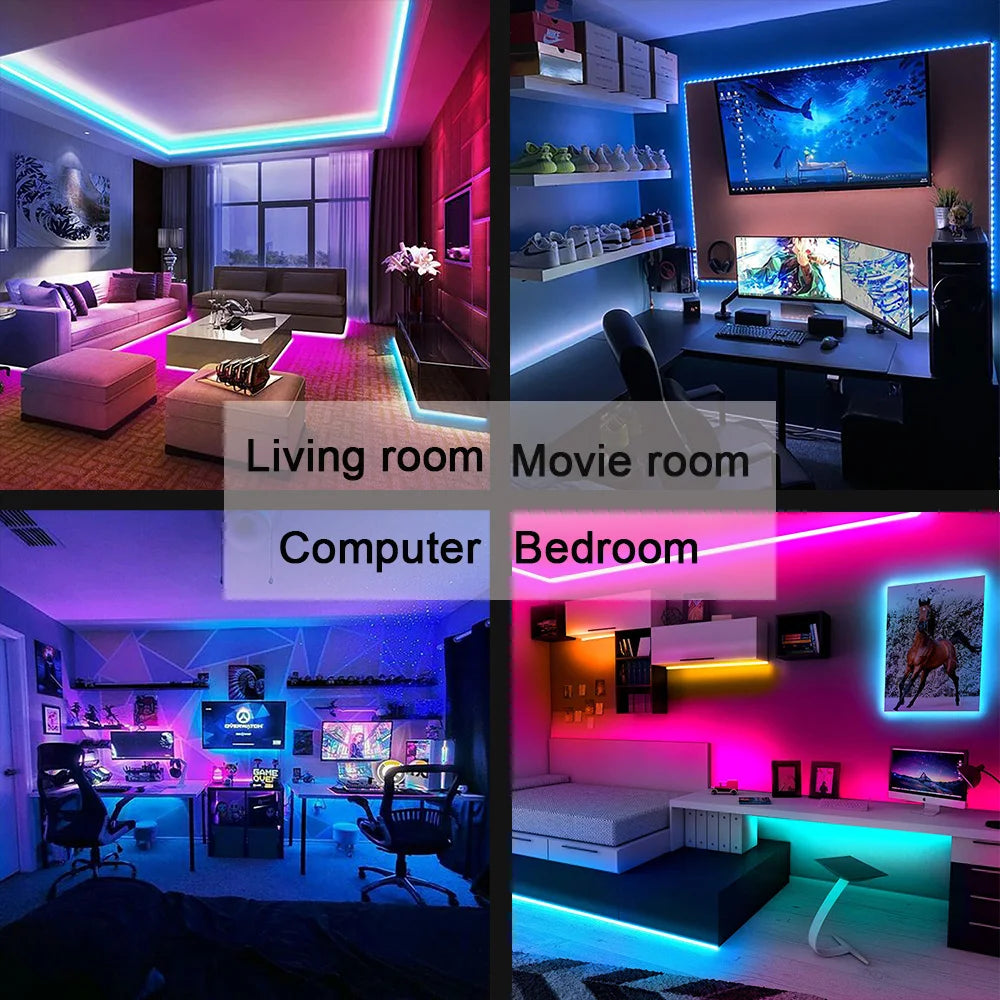 5V USB RGB LED Strip Light with Bluetooth Control
