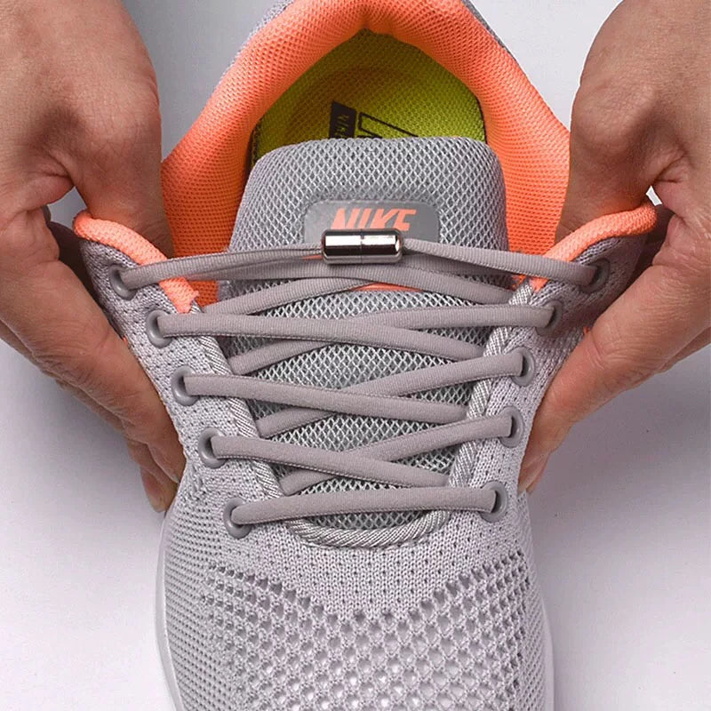 No-Tie Elastic Shoelaces with Metal Lock