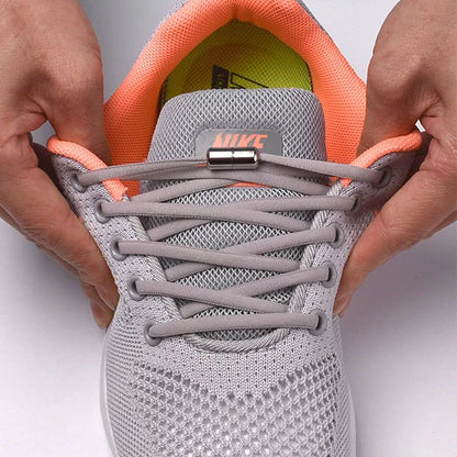 No-Tie Elastic Shoelaces with Metal Lock