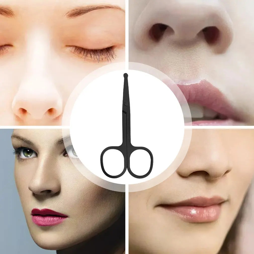 Mini Stainless Steel Nose Hair Scissors with Round Safety Tip
