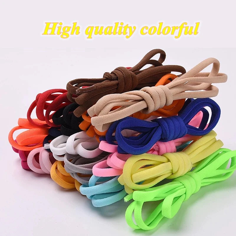 No-Tie Elastic Shoelaces with Metal Lock
