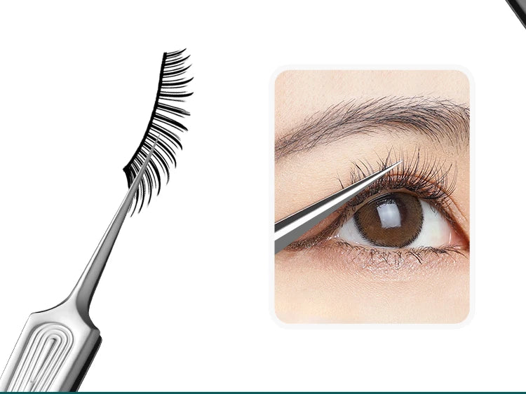 Precision Pointed Tweezers - Stainless Steel for Ingrown Hair, Splinters & Blackhead Removal