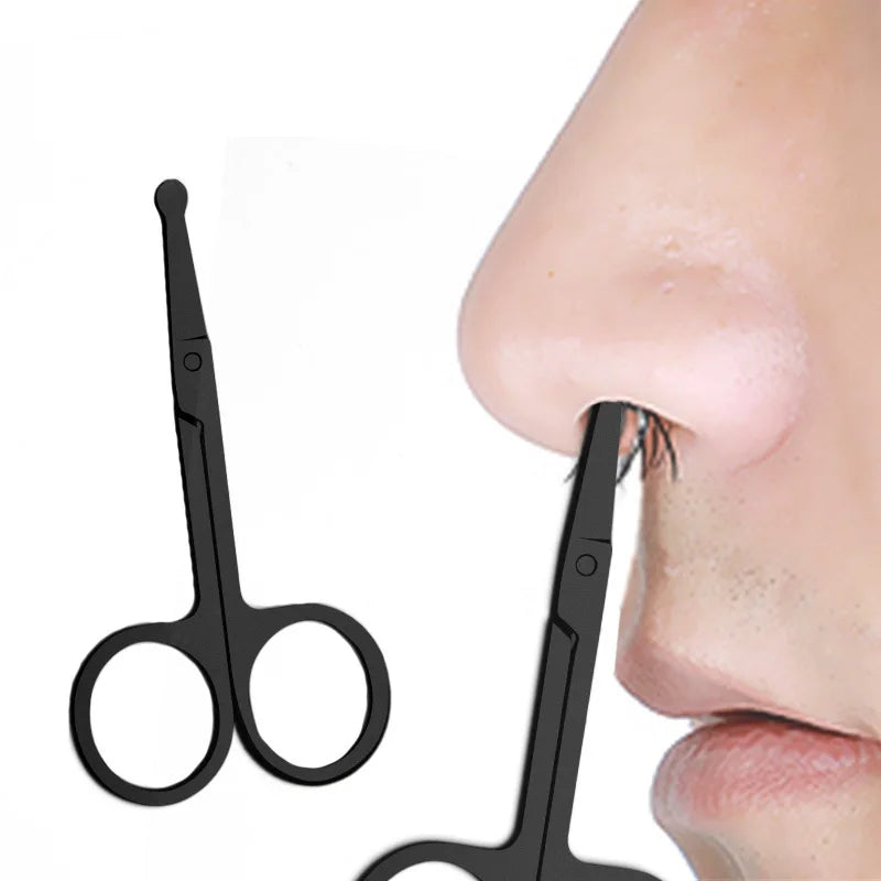 Mini Stainless Steel Nose Hair Scissors with Round Safety Tip