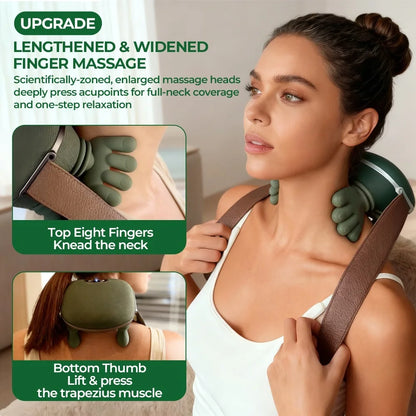 4D Kneading Neck & Shoulder Massager Shawl - Wireless Bionic Finger Massage