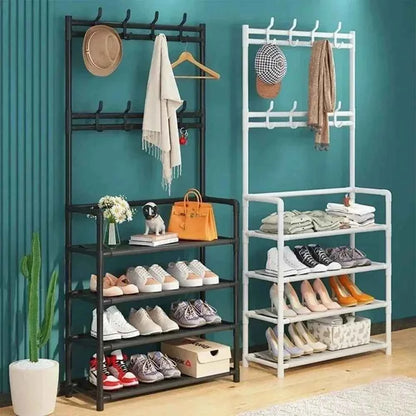 Multi-Layer Shoe and Hat Rack - Stylish Freestanding Organizer for Entryway and Bedroom - Flexivo