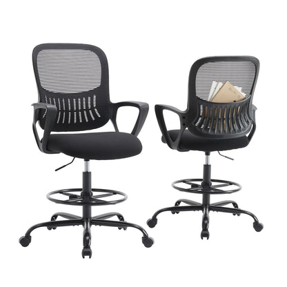 Ergonomic Mesh Office Chair, No Headrest, Adjustable Height & Armrests