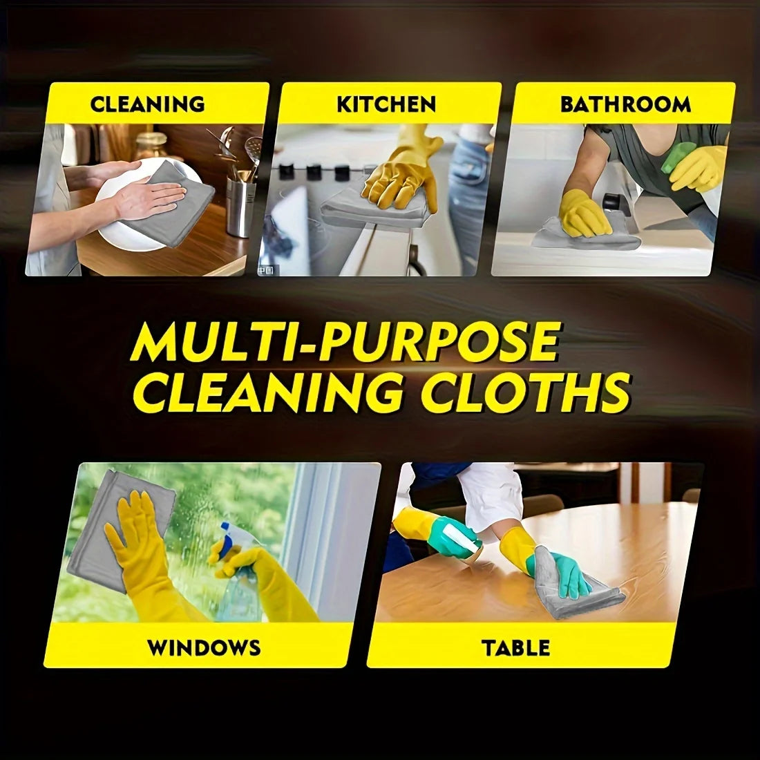 Reusable Microfiber Cleaning Cloths