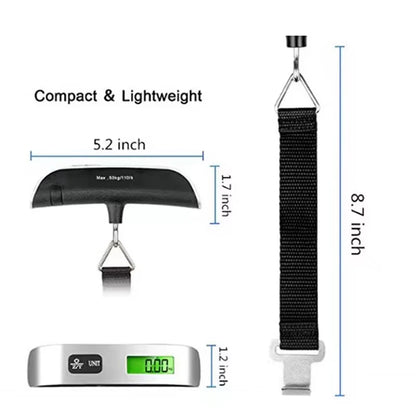 Digital Luggage Scale - 110lb/50kg Portable Travel Weight Scale with LCD Display