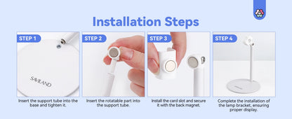 SAVILAND Rechargeable UV LED Nail Lamp - Portable Mini Nail Dryer with Magnetic Stand & LCD Timer