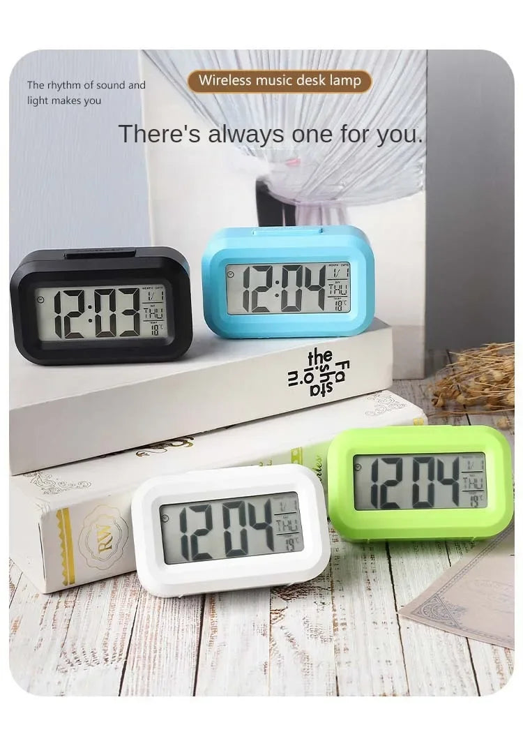 LED Digital Alarm Clock with Temperature & Date Display