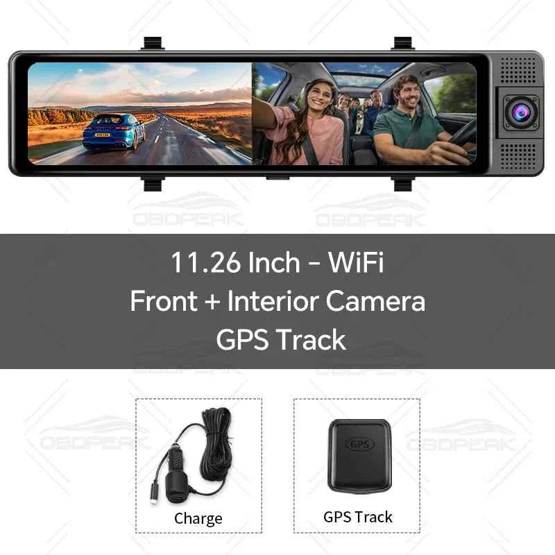 H330 3-Channel 4K Dash Cam with WiFi, GPS, and Night Vision - Flexivo