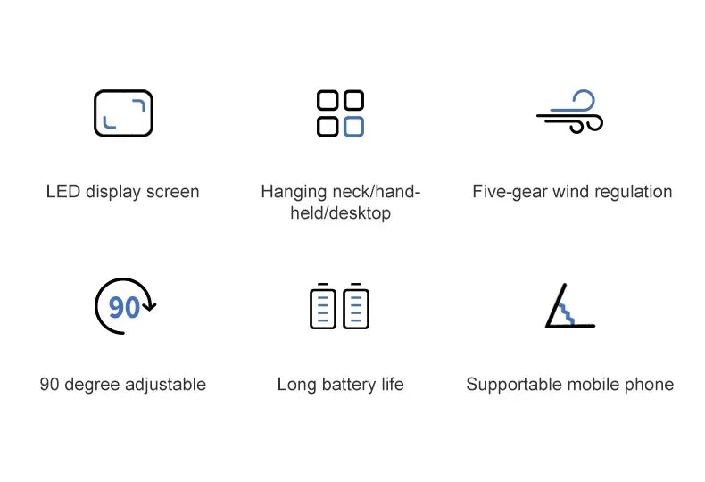 5-Speed Rechargeable Folding Handheld Fan