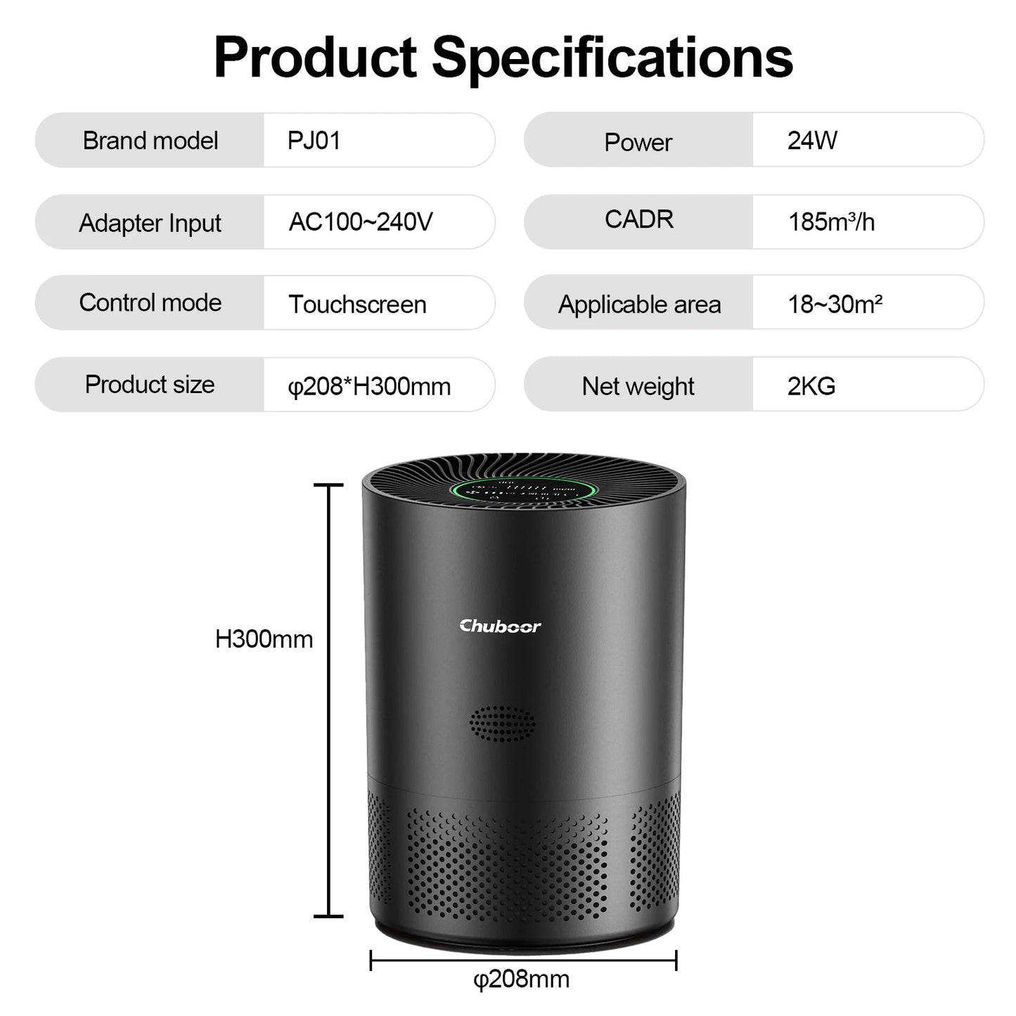 Air Purifier H13 HEPA – WiFi Smart, Removes Smoke, Dust, Pollen & Odors - Flexivo
