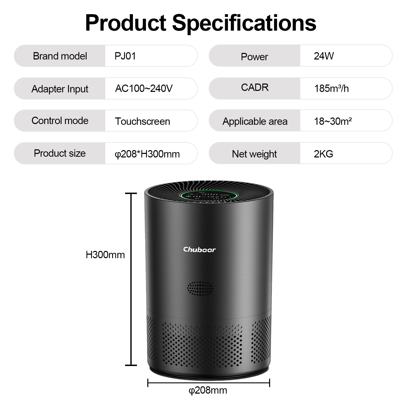 Air Purifier H13 HEPA – WiFi Smart, Removes Smoke, Dust, Pollen & Odors - Flexivo