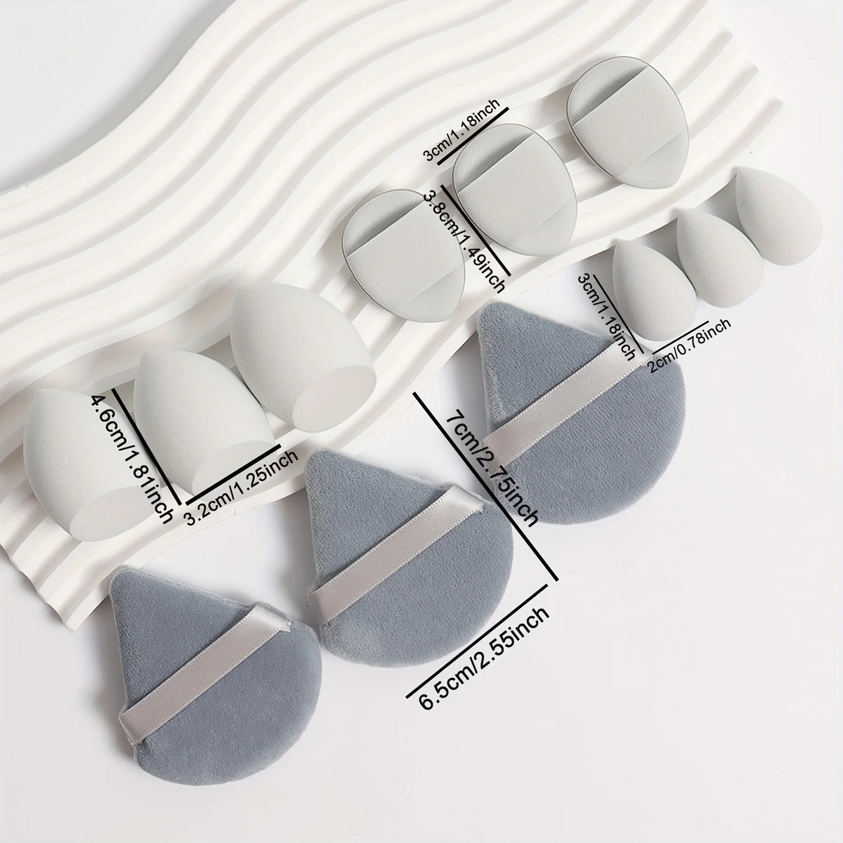 12-Piece Makeup Sponge & Powder Puff Set