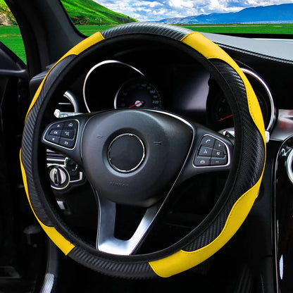 PU Steering Wheel Cover for 14.5–15 in Wheels