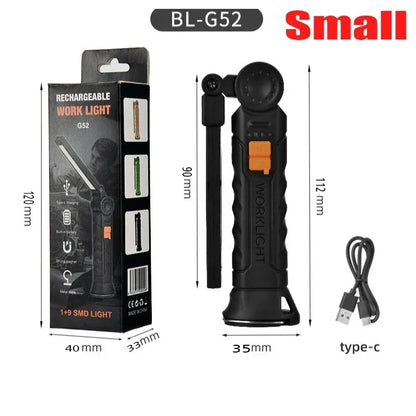 USB Rechargeable Magnetic LED Work Light