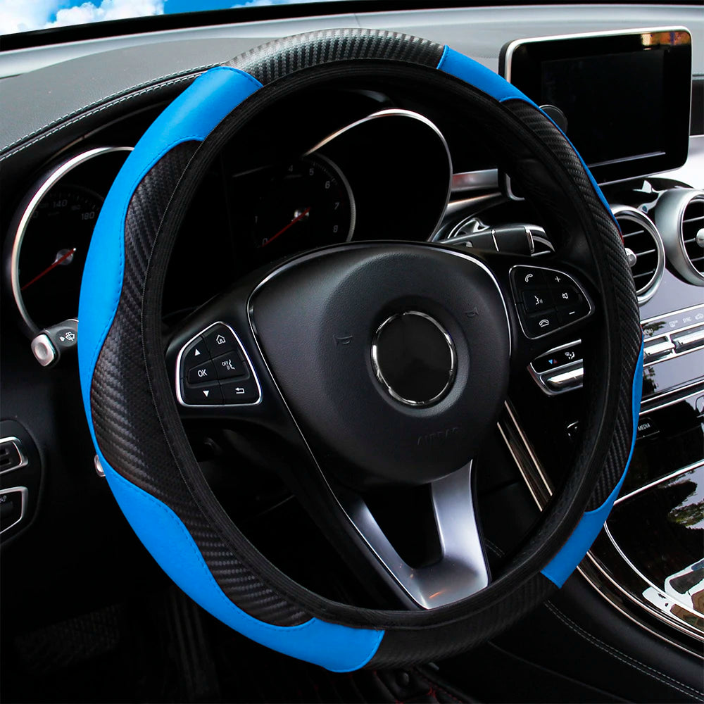 PU Steering Wheel Cover for 14.5–15 in Wheels