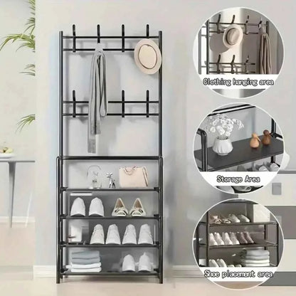 Multi-Layer Shoe and Hat Rack - Stylish Freestanding Organizer for Entryway and Bedroom - Flexivo