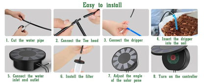 Solar Drip Irrigation Kit with Programmable Timer